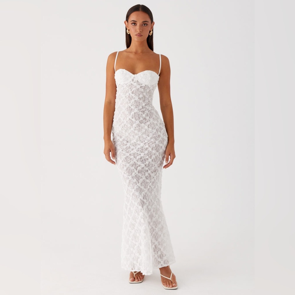 Peppermayo - That Girl Maxi Dress - White (Size US 8)